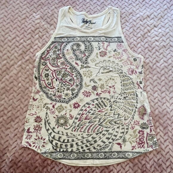 Lucky Brand Tops - NEW Vintage Lucky Brand Patterned Tank Top Womens Size S